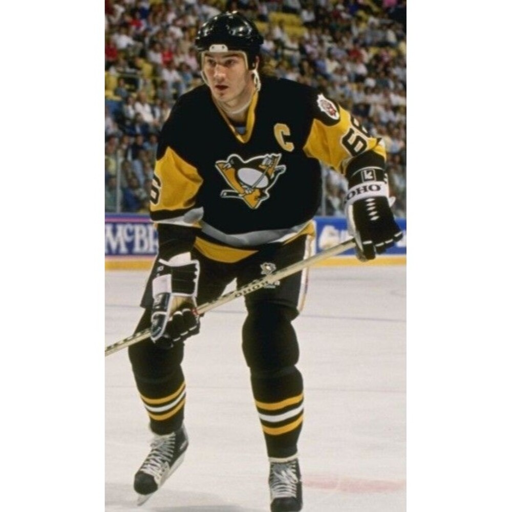 Mario Lemieux (CCM)-(Penguins)-(Yellow)-(Jersey)-(New Cond.)-(Size:XL)-$110.00 - Picture 8 of 12